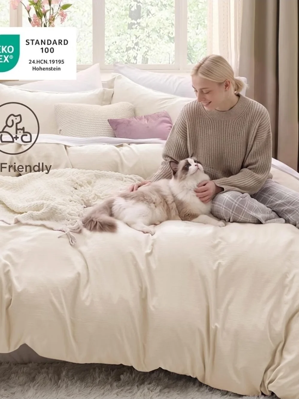 Plush Cream Duvet Cover Set - Brand: